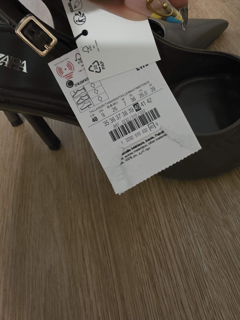 Zara Olive Patent Pointed-Toe Slingback Heels - Picture 4 of 4